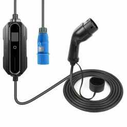 ANDAIIC 32A 7.4KW Type 2 Mode 2 Portable EV Charger Electric Car Portable Charger With LCD Screen 5m Cable
