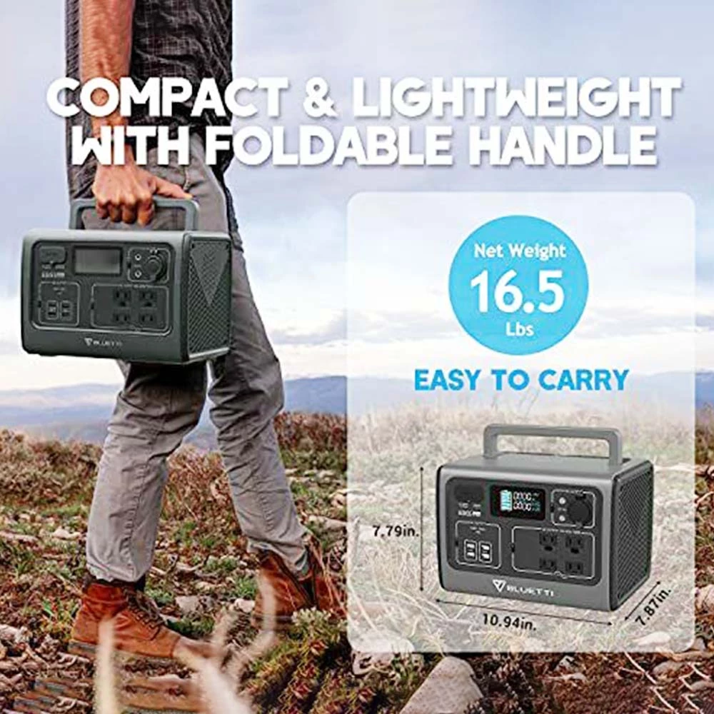 BLUETTI EB55 Portable Power Station 700W/537Wh Solar Generator - Blue 7 BLUETTI EB55 Portable Power Station 700W/537Wh Solar Generator - Blue - Image 5