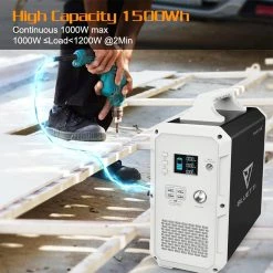 BLUETTI EB150 Portable Power Station 1500Wh + 2PCS SP200 200W Solar Panel - Black -IMOU Sales BLUETTI Portable Power Station BLUETTI EB150 1500Wh AC110V 1000W Campi 472804 2