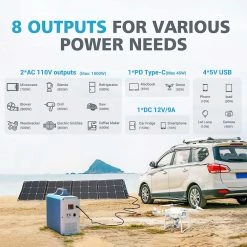 BLUETTI EB240 Portable Power Station 2400 Wh Lithium Battery Solar Generator With 1000 W Inverter AC/DC/USB Socket Mobile Power Supply Power Generator For Travel Camping Caravan -IMOU Sales BLUETTI Power Station 2400Wh 1000W Inverter BLUETTI EB240 Portable Sol 472808 2