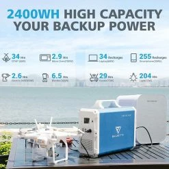 BLUETTI EB240 Portable Power Station 2400 Wh Lithium Battery Solar Generator With 1000 W Inverter AC/DC/USB Socket Mobile Power Supply Power Generator For Travel Camping Caravan -IMOU Sales BLUETTI Power Station 2400Wh 1000W Inverter BLUETTI EB240 Portable Sol 472808 3