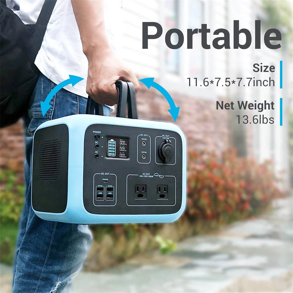 BLUETTI PowerOak AC50S 300W Portable Power Station, 500Wh Lithium Battery Solar Generator, Pure Sine Wave AC Outlet, Wireless Charging Battery Backup For Outdoor Tailgating Camping - Blue 4 BLUETTI PowerOak AC50S 300W Portable Power Station, 500Wh Lithium Battery Solar Generator, Pure Sine Wave AC Outlet, Wireless Charging Battery Backup For Outdoor Tailgating Camping - Blue - Image 2