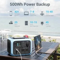 BLUETTI PowerOak AC50S 300W Portable Power Station, 500Wh Lithium Battery Solar Generator, Pure Sine Wave AC Outlet, Wireless Charging Battery Backup For Outdoor Tailgating Camping - Blue 10 BLUETTI PowerOak AC50S 300W Portable Power Station, 500Wh Lithium Battery Solar Generator, Pure Sine Wave AC Outlet, Wireless Charging Battery Backup For Outdoor Tailgating Camping - Blue -IMOU Sales BLUETTI Power Station 500Wh Solar Generator Bluetti AC50S Wireless Cha 472805 2