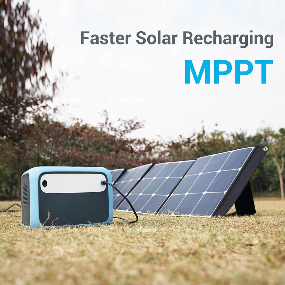 BLUETTI PowerOak AC50S 300W Portable Power Station, 500Wh Lithium Battery Solar Generator, Pure Sine Wave AC Outlet, Wireless Charging Battery Backup For Outdoor Tailgating Camping - Blue 8 BLUETTI PowerOak AC50S 300W Portable Power Station, 500Wh Lithium Battery Solar Generator, Pure Sine Wave AC Outlet, Wireless Charging Battery Backup For Outdoor Tailgating Camping - Blue - Image 6