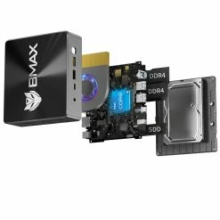 BMAX B7 Pro Mini PC Intel Core I5-1145G7 4 Cores 8 Threads CPU, 8GB DDR4 1TB SSD Windows 11, 5G WiFi, Bluetooth 5.2 Grey - EU -IMOU Sales BMAX B7 Pro Mini PC Intel Core i5 1145G7 519468 4