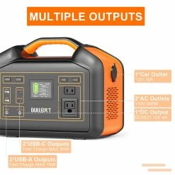 BULLBAT Pioneer 500 505Wh/500W Portable Power Station Solar Power Generators Backup Power Supply For Outdoor & Indoor -IMOU Sales BULLBAT Pioneer 500 505Wh 500W Portable Power Station 497281 2