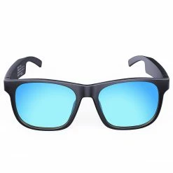 Bluetooth TWS Audio Eyewear Polarized Sunglasses Open Ear Music & Hands Free Calling For Men & Women - Blue