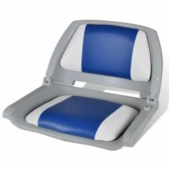 IMOU Sales 33 Boat Seat Foldable Backrest With Blue-white Pillow 41 X 51 X 48 Cm