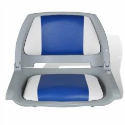 IMOU Sales -IMOU Sales Boat Seat Foldable Backrest With Blue white Pillow 41 x 51 x 48 cm 453277 1