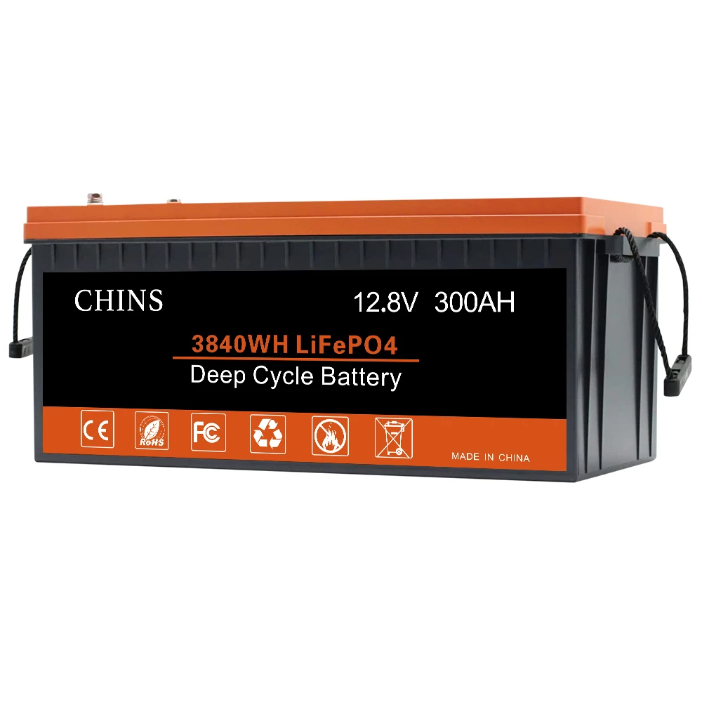 CHINS LiFePO4 Battery 12V 300Ah Lithium Battery - Built-in 200A BMS, Perfect For Replacing Most Of Backup Power, Home Energy Storage And Off-Grid Etc. 3 CHINS LiFePO4 Battery 12V 300Ah Lithium Battery - Built-in 200A BMS, Perfect For Replacing Most Of Backup Power, Home Energy Storage And Off-Grid Etc.
