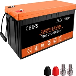 CHINS LiFePO4 Battery 24V 100Ah Lithium Battery - Built-in 100A BMS, 2000+ Cycles, Perfect For RV, Home Storage And Off-Grid 10 CHINS LiFePO4 Battery 24V 100Ah Lithium Battery - Built-in 100A BMS, 2000+ Cycles, Perfect For RV, Home Storage And Off-Grid -IMOU Sales CHINS 24V 100Ah LiFePO4 Lithium Battery 516662 3