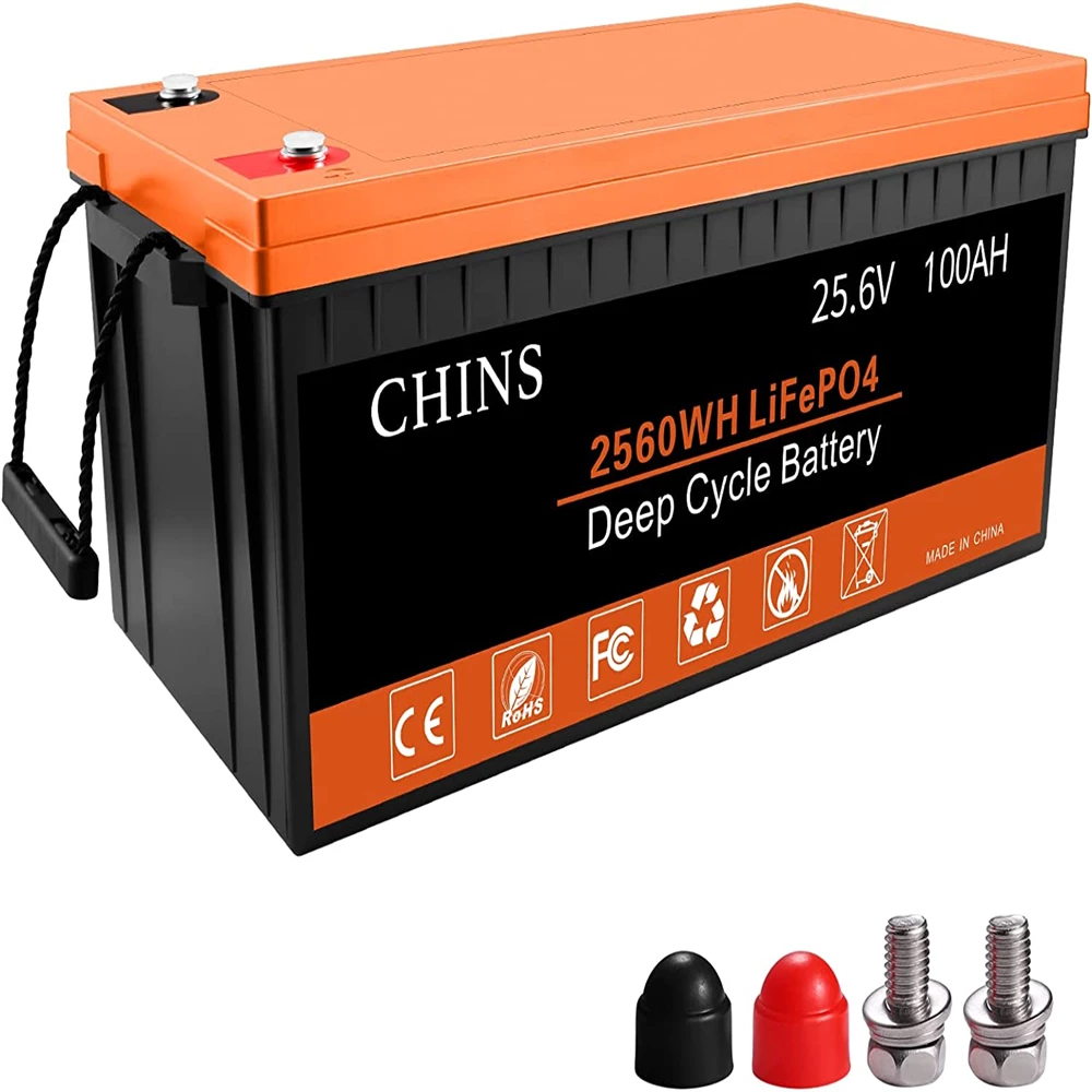 CHINS LiFePO4 Battery 24V 100Ah Lithium Battery - Built-in 100A BMS, 2000+ Cycles, Perfect For RV, Home Storage And Off-Grid 6 CHINS LiFePO4 Battery 24V 100Ah Lithium Battery - Built-in 100A BMS, 2000+ Cycles, Perfect For RV, Home Storage And Off-Grid - Image 4