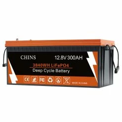 CHINS LiFePO4 Battery 12V 300Ah Lithium Battery - Built-in 200A BMS, Perfect For Replacing Most Of Backup Power, Home Energy Storage And Off-Grid -IMOU Sales CHINS Smart 12V 300AH LiFePO4 Battery 518478 5
