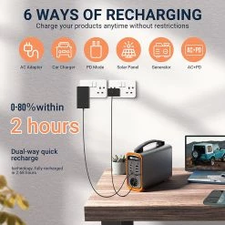 CTECHi GT200 200W Portable Power Station, 240Wh LiFePO4 Battery Solar Generator, 60W PD Fast Charging, LED Light 10 CTECHi GT200 200W Portable Power Station, 240Wh LiFePO4 Battery Solar Generator, 60W PD Fast Charging, LED Light -IMOU Sales CTECHi GT200 200W 240Wh Portable Power Station 516992 2