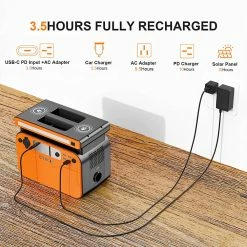 CTECHi GT500 500W Portable Power Station, 518Wh LiFePO4 Battery BSM Systems Backup Solar Generator With 230 V AC Sockets, Dual 10W Wireless Charging, 60W PD Fast Charging, 8 Outputs, LCD Display, Emergency Generator For Camping Emergency Home Use -IMOU Sales CTECHi GT500 500W Portable Power Station 516995 2