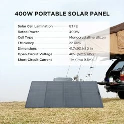 EcoFlow 400W Portable Solar Panel With Kickstand Case, 22.4% Conversion Efficiency, Waterproof IP68 11 EcoFlow 400W Portable Solar Panel With Kickstand Case, 22.4% Conversion Efficiency, Waterproof IP68 -IMOU Sales EcoFlow 400W Portable Solar Panel 519455 3