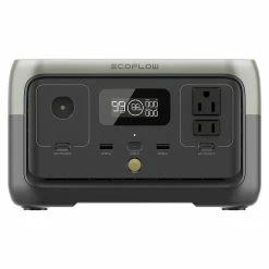 EcoFlow RIVER 2 Portable Power Station, 256Wh LiFePO4 Battery Solar Generator, 300W Output, Fully Charge In 1 Hour, 6 Output Ports, App Control