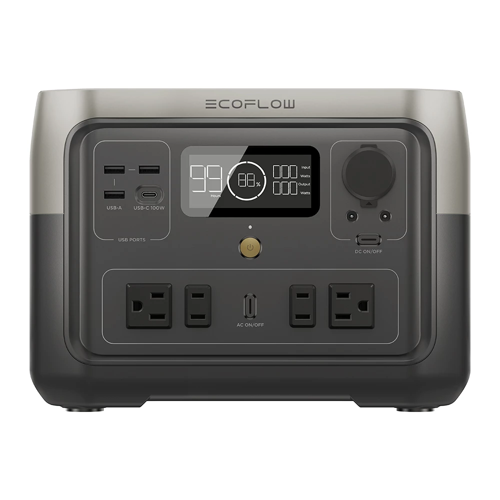 EF EcoFlow RIVER 2 MAX Portable Power Station, 500W Output, 512Wh LiFePO4 Battery Solar Generator, 1 Hour Fast Charging, 11 Output Ports, App Control, Up To 1000W Output Solar Generator For Outdoor Camping/RVs/Home Emergency Use 5 EF EcoFlow RIVER 2 MAX Portable Power Station, 500W Output, 512Wh LiFePO4 Battery Solar Generator, 1 Hour Fast Charging, 11 Output Ports, App Control, Up To 1000W Output Solar Generator For Outdoor Camping/RVs/Home Emergency Use - Image 3