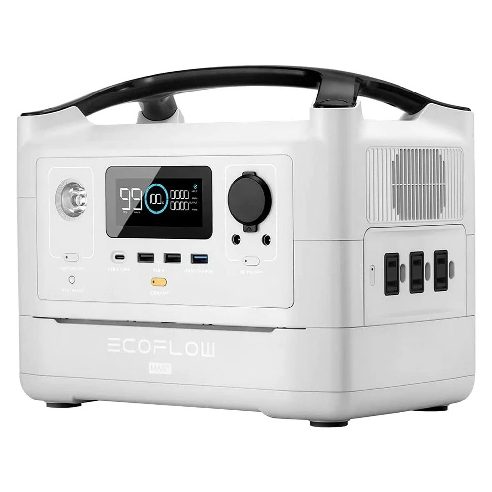 EcoFlow RIVER Max Plus Portable Power Station, 720Wh Detachable Battery Solar Generator, 600W AC Output, 10 Outlets, App Control, Charge To 80% In 1 Hour 3 EcoFlow RIVER Max Plus Portable Power Station, 720Wh Detachable Battery Solar Generator, 600W AC Output, 10 Outlets, App Control, Charge To 80% In 1 Hour