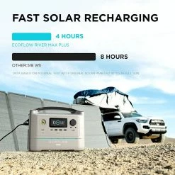 EcoFlow RIVER Max Plus Portable Power Station, 720Wh Detachable Battery Solar Generator, 600W AC Output, 10 Outlets, App Control, Charge To 80% In 1 Hour 13 EcoFlow RIVER Max Plus Portable Power Station, 720Wh Detachable Battery Solar Generator, 600W AC Output, 10 Outlets, App Control, Charge To 80% In 1 Hour -IMOU Sales EcoFlow RIVER Max Plus 720Wh Portable Power Station 519314 5