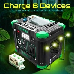 Eryisci ‎T300 300W Portable Power Station Solar Generators For Home Use Outdoor RV Camping Travel -IMOU Sales Eryisci T300 300W Portable Power Station 498559 3