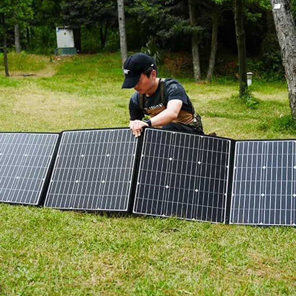 FJDynamics 200W Foldable Portable Solar Panel, 21.5% Energy Conversion Rate, Dustproof, Waterproof, High-Temperature Resistant 7 FJDynamics 200W Foldable Portable Solar Panel, 21.5% Energy Conversion Rate, Dustproof, Waterproof, High-Temperature Resistant - Image 5