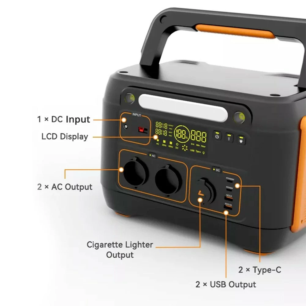Flashfish A1001 1000W Portable Power Station, 1030Wh/278400mAh Solar Generator, Pure Sine Wave AC Ports, 7 Outputs, LED Lights - EU Plug 4 Flashfish A1001 1000W Portable Power Station, 1030Wh/278400mAh Solar Generator, Pure Sine Wave AC Ports, 7 Outputs, LED Lights - EU Plug - Image 2