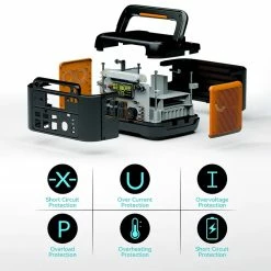 Flashfish A1001 1000W Portable Power Station, 1030Wh/278400mAh Solar Generator, Pure Sine Wave AC Ports, 7 Outputs, LED Lights - EU Plug 11 Flashfish A1001 1000W Portable Power Station, 1030Wh/278400mAh Solar Generator, Pure Sine Wave AC Ports, 7 Outputs, LED Lights - EU Plug -IMOU Sales Flashfish A1001 1000W 1030Wh Portable Power Station EU Plug 519163 4