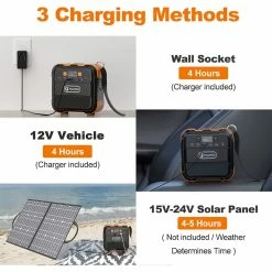 Flashfish A101 120W Portable Power Station, 98Wh/26400mAh Battery Solar Generator Emergency Power Supply, 6 Outputs, LED Flashlight -IMOU Sales Flashfish A101 98Wh Portable Power Station 517006 4