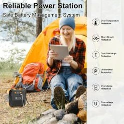 Flashfish A101 120W Portable Power Station, 98Wh/26400mAh Battery Solar Generator Emergency Power Supply, 6 Outputs, LED Flashlight -IMOU Sales Flashfish A101 98Wh Portable Power Station 517006 5
