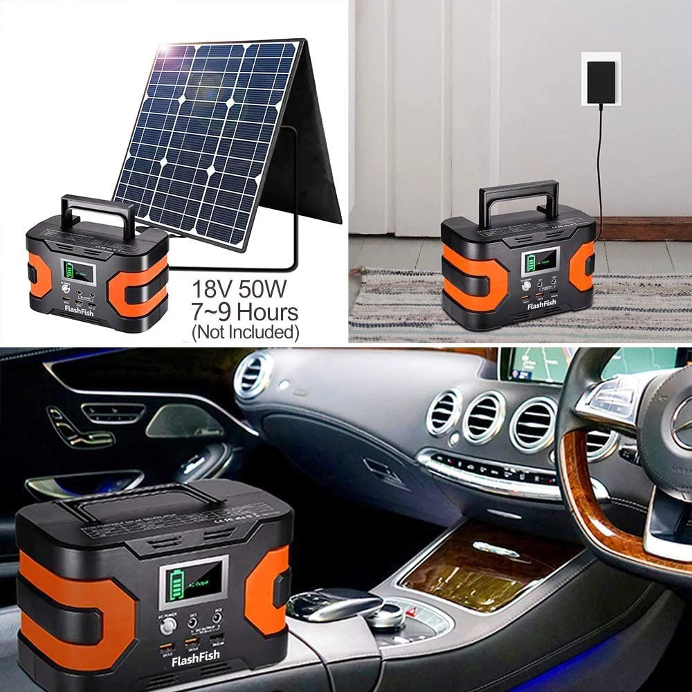 Flashfish EA150 200W Peak Power Station, 166Wh/45000mAh Backup Power Pack Solar Generator, 7 Outlets, 110V AC Output 8 Flashfish EA150 200W Peak Power Station, 166Wh/45000mAh Backup Power Pack Solar Generator, 7 Outlets, 110V AC Output - Image 6
