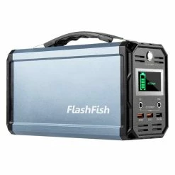 Flashfish G300 300W Portable Power Station, 222Wh/60000mAh Battery Solar Generator, 7 Outputs, 110V Pure Sine Wave Emergency Power Supply