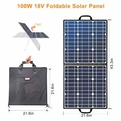Flashfish SP18V 100W Portable Solar Panel 4-in-1 Connector Double USB Outputs Portable & Foldable Compatible With Most Power Stations For Outdoor Camping Van RV Trip 13 Flashfish SP18V 100W Portable Solar Panel 4-in-1 Connector Double USB Outputs Portable & Foldable Compatible With Most Power Stations For Outdoor Camping Van RV Trip -IMOU Sales Flashfish SP18V100W Portable Solar Panel 498398 5