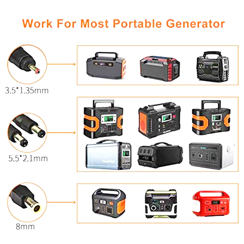 Flashfish SP18V 100W Portable Solar Panel 4-in-1 Connector Double USB Outputs Portable & Foldable Compatible With Most Power Stations For Outdoor Camping Van RV Trip 4 Flashfish SP18V 100W Portable Solar Panel 4-in-1 Connector Double USB Outputs Portable & Foldable Compatible With Most Power Stations For Outdoor Camping Van RV Trip - Image 2