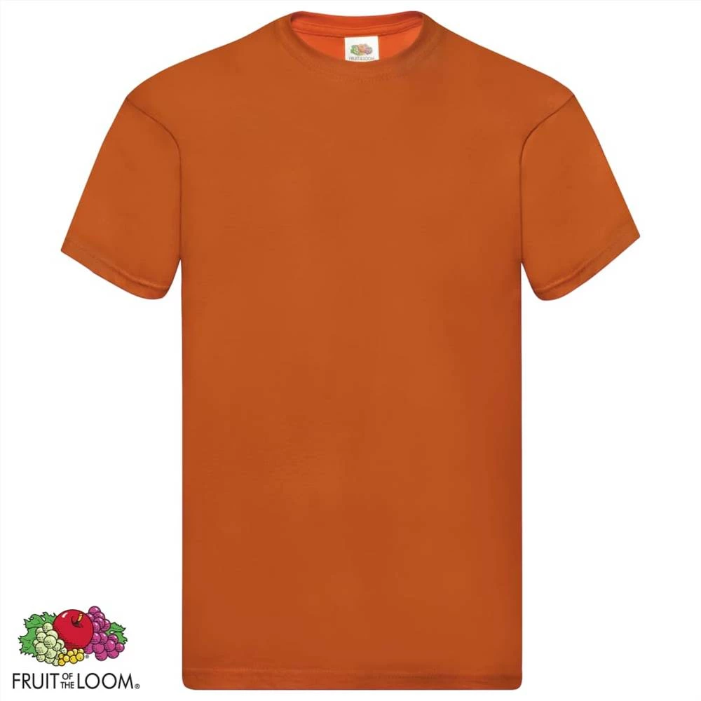 Fruit Of The Loom Original T-shirts 5 Pcs Orange L Cotton 5 Fruit Of The Loom Original T-shirts 5 Pcs Orange L Cotton - Image 3