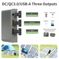 GOFORT 60W 18V Portable Solar Panel Foldable Solar Charger With USB Outputs -IMOU Sales GOFORT 60W 18V Portable Solar Panel 516975 3