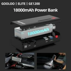 GOOLOO GE1200 Jump Starter, 1200A Peak Car Starter, 18000mAh Portable Power Pack, 12V Auto Battery Booster, LED Light -IMOU Sales GOOLOO GE1200 Jump Starter 518938 3