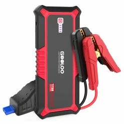 GOOLOO GP2000 Jump Starter, 2000A Peak Car Starter, 12V Jump Box, Auto Lithium Battery Booster, 19800mAh Power Pack - Red