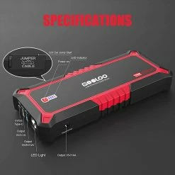 GOOLOO GP2000 Jump Starter, 2000A Peak Car Starter, 12V Jump Box, Auto Lithium Battery Booster, 19800mAh Power Pack - Red -IMOU Sales GOOLOO GP2000 Jump Starter Red 509326 5