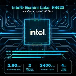 GXMO N42 Mini PC Windows 11, Intel Celeron N4020C Intel UHD Graphics, 6GB DDR4 64GB SSD, 2.4G & 5.8G WiFi, 1000 Mbps LAN - EU -IMOU Sales GXMO N42 Mini PC Windows 11 EU 519552 3