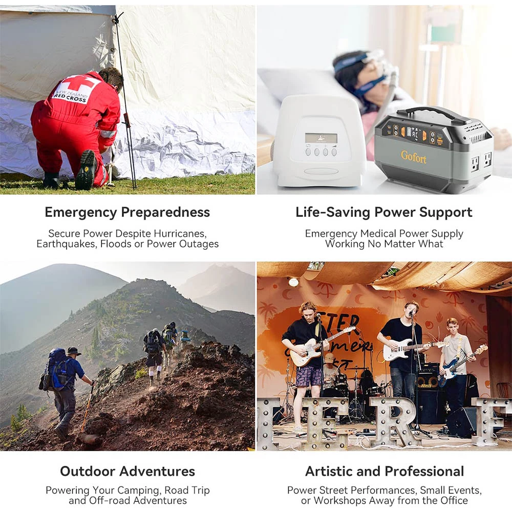 Gofort P56 330W Portable Power Station, 299Wh/80850mAh Portable Solar Generator, 10 Outputs, Built-in MPPT Controller 6 Gofort P56 330W Portable Power Station, 299Wh/80850mAh Portable Solar Generator, 10 Outputs, Built-in MPPT Controller - Image 5