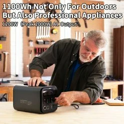 Gofort UA1100 1100Wh Portable Power Station 2x Pure Sine Wave AC110V Outlets 1200W Inverter Solar Generator For RV Van -IMOU Sales Gofort UA1100 1100Wh Portable Power Station 490021 2
