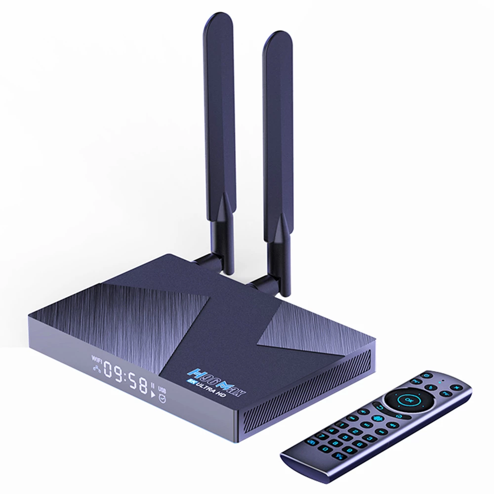 H96 MAX V58 Android 12 TV Box RK3588 Octa Core 2.4GHz 4GB DDR4 RAM 32GB EMMC ROM WiFi6 2.4G/5GHz Dual Wi-Fi Antenna 1000M Ethernet Gigabit LAN 8K@60FPS H.265 AV1 Decoding BT5.0 USB3.0 Voice Remote Control Multi-Languages Media Player - US Plug 4 H96 MAX V58 Android 12 TV Box RK3588 Octa Core 2.4GHz 4GB DDR4 RAM 32GB EMMC ROM WiFi6 2.4G/5GHz Dual Wi-Fi Antenna 1000M Ethernet Gigabit LAN 8K@60FPS H.265 AV1 Decoding BT5.0 USB3.0 Voice Remote Control Multi-Languages Media Player - US Plug - Image 2