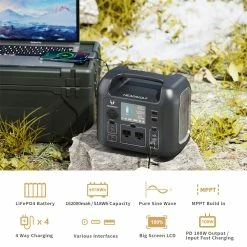 HEADWOLF D500 500Wh 162000mAh Portable Power Station For Outdoor Camping Travel Hunting RV CPAP Home Emergency -IMOU Sales HEADWOLF D500 500Wh Portable Power Station 499856 1
