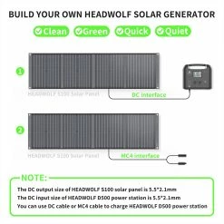 HEADWOLF S100 100 WATT 18V Portable Solar Panel For Power Station -IMOU Sales HEADWOLF S100 100 WATT 18V Portable Solar Panel 499860 3