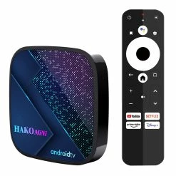 Hakomini Amlogic S905Y4 Quad Core 2GB RAM 8GB EMMC Google Certified Android 11 TV Box Netflix 4K AV1 5G WIFI Bluetooth 5.0 - US Plug