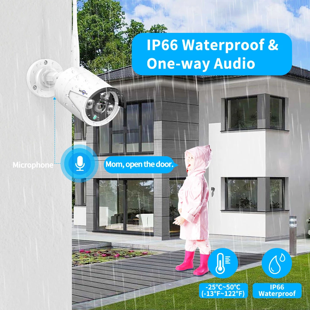 Hiseeu 4Pcs 8CH 3MP Wireless NVR IP Wifi Camera Outdoor IR Night Vision Security Cameras Surveillance With 1TB HDD Storage 4 Hiseeu 4Pcs 8CH 3MP Wireless NVR IP Wifi Camera Outdoor IR Night Vision Security Cameras Surveillance With 1TB HDD Storage - Image 2
