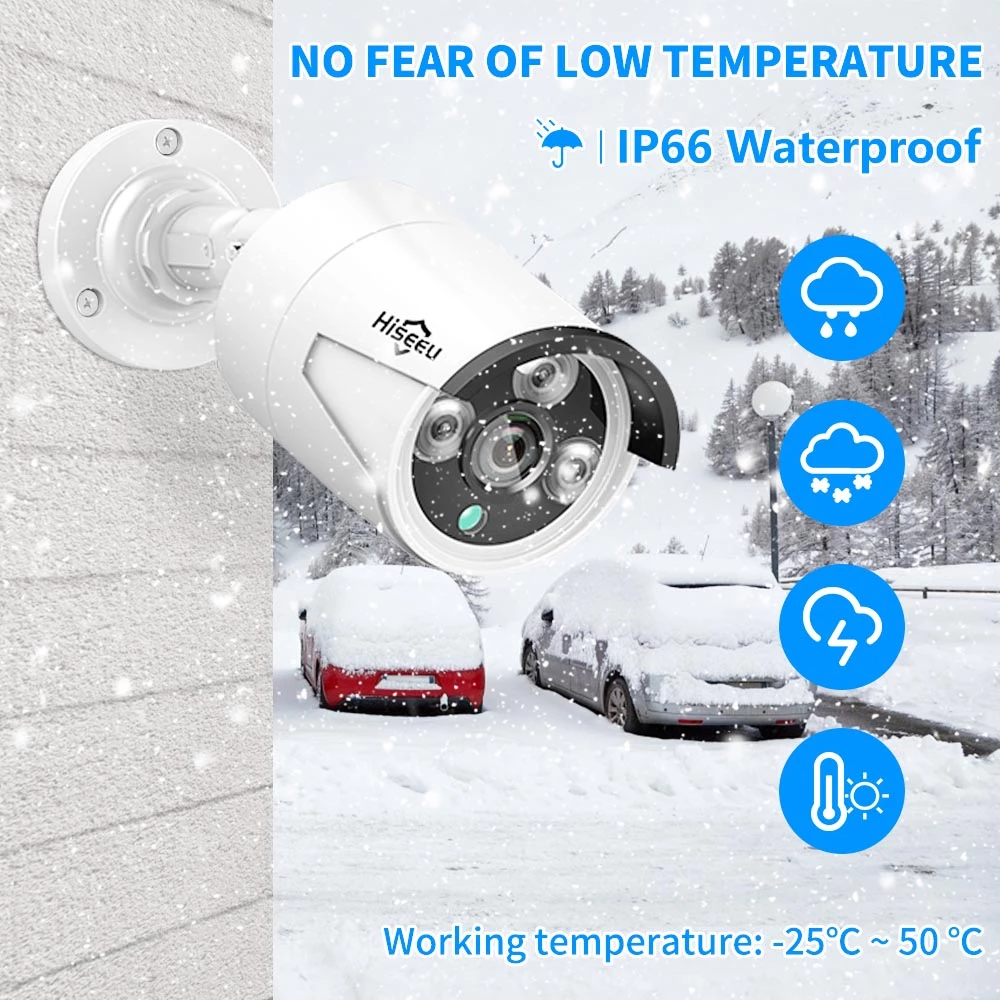 Hiseeu 5MP H.265 8CH POE Security Surveillance Camera System Kit Set AI Face Detection Audio Record IP Home 7 Hiseeu 5MP H.265 8CH POE Security Surveillance Camera System Kit Set AI Face Detection Audio Record IP Home - Image 5