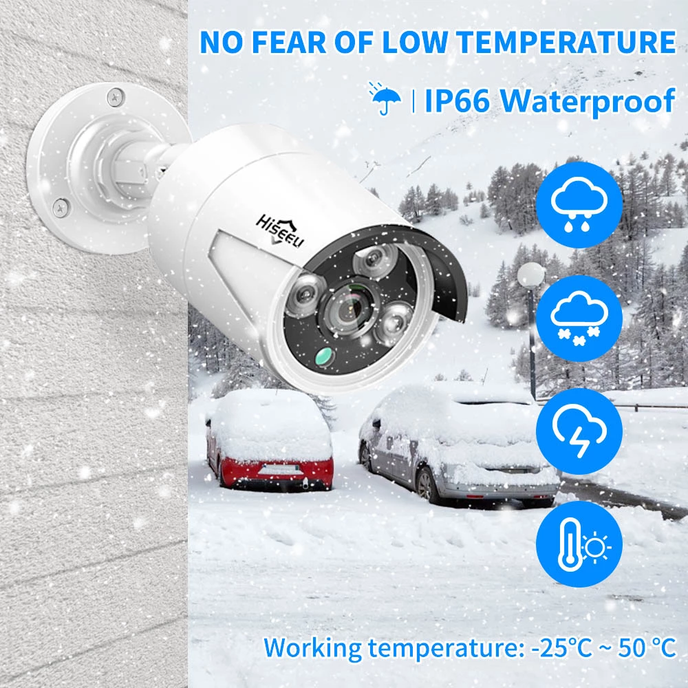 Hiseeu 5MP H.265 8CH POE Security Surveillance Camera System Kit Set AI Face Detection Audio Record IP Home 7 Hiseeu 5MP H.265 8CH POE Security Surveillance Camera System Kit Set AI Face Detection Audio Record IP Home - Image 5