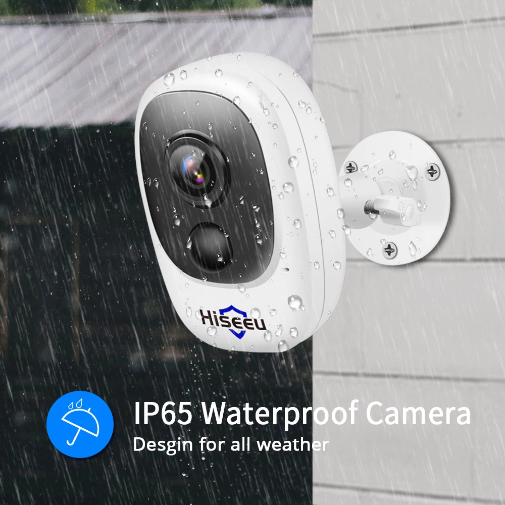 Hiseeu C10 1080P WIFI Battery Camera IP Outdoor Rechargeable Wireless IP Camera PIR Waterproof Motion Detect App View 5 Hiseeu C10 1080P WIFI Battery Camera IP Outdoor Rechargeable Wireless IP Camera PIR Waterproof Motion Detect App View - Image 3